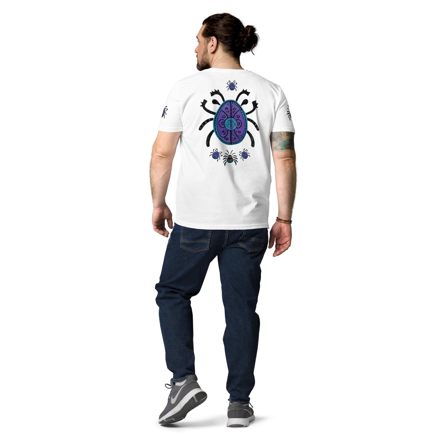 Striped Spider Critter #04 Unisex organic cotton t-shirt