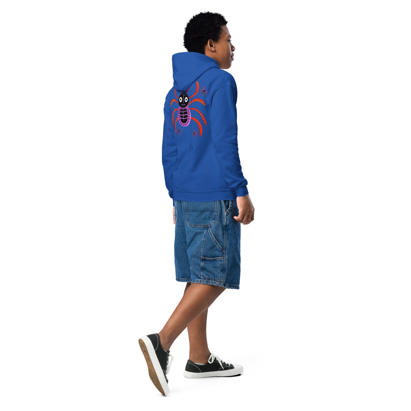 Striped Spider Critter #01 Youth heavy blend hoodie
