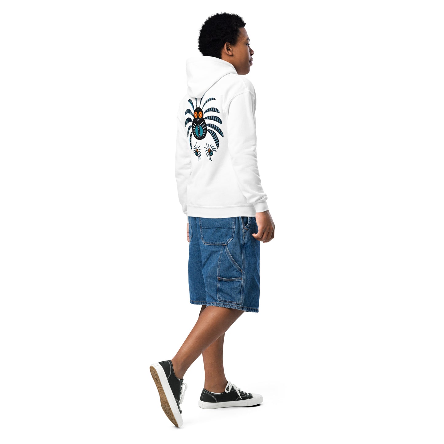 Striped Spider Critter #02 Youth heavy blend hoodie