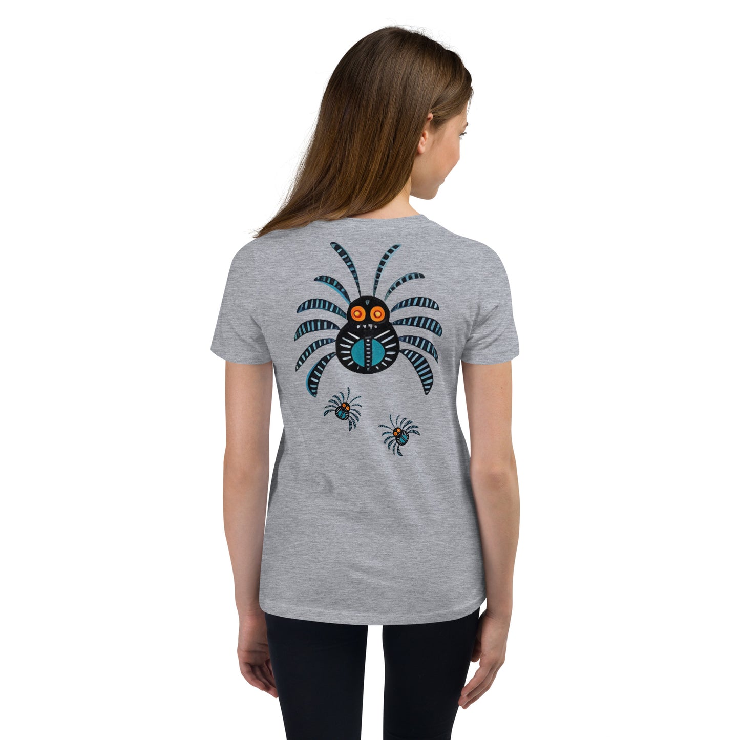 Striped Spider Critter #02 Youth Short Sleeve T-Shirt