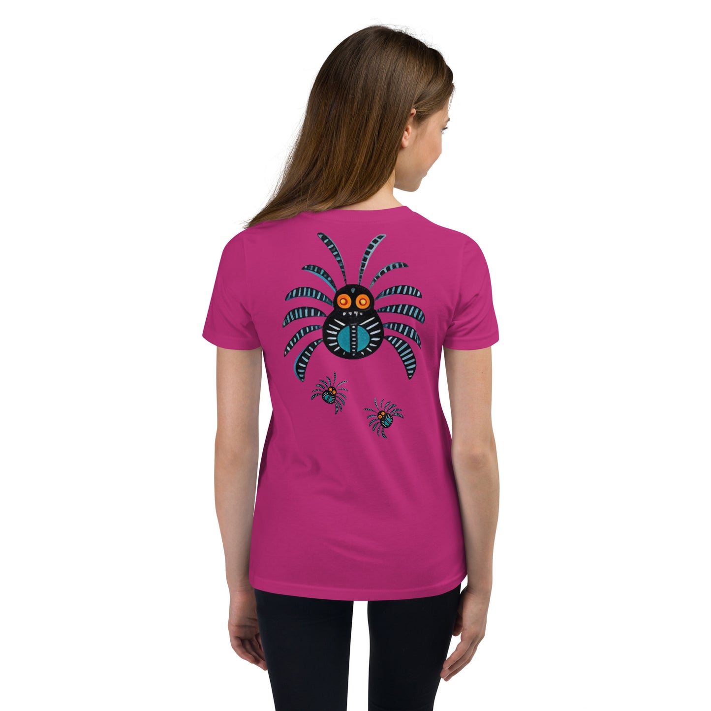 Striped Spider Critter #02 Youth Short Sleeve T-Shirt