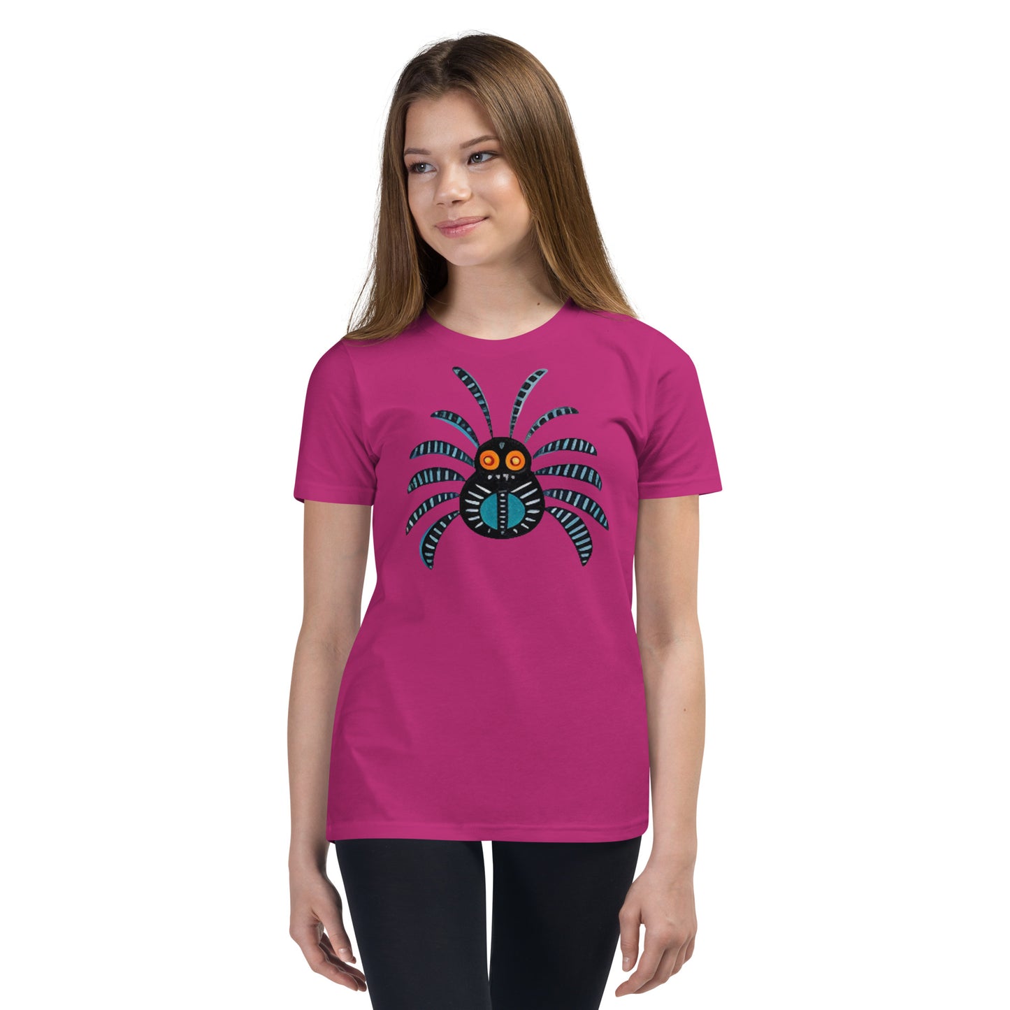 Striped Spider Critter #02 Youth Short Sleeve T-Shirt