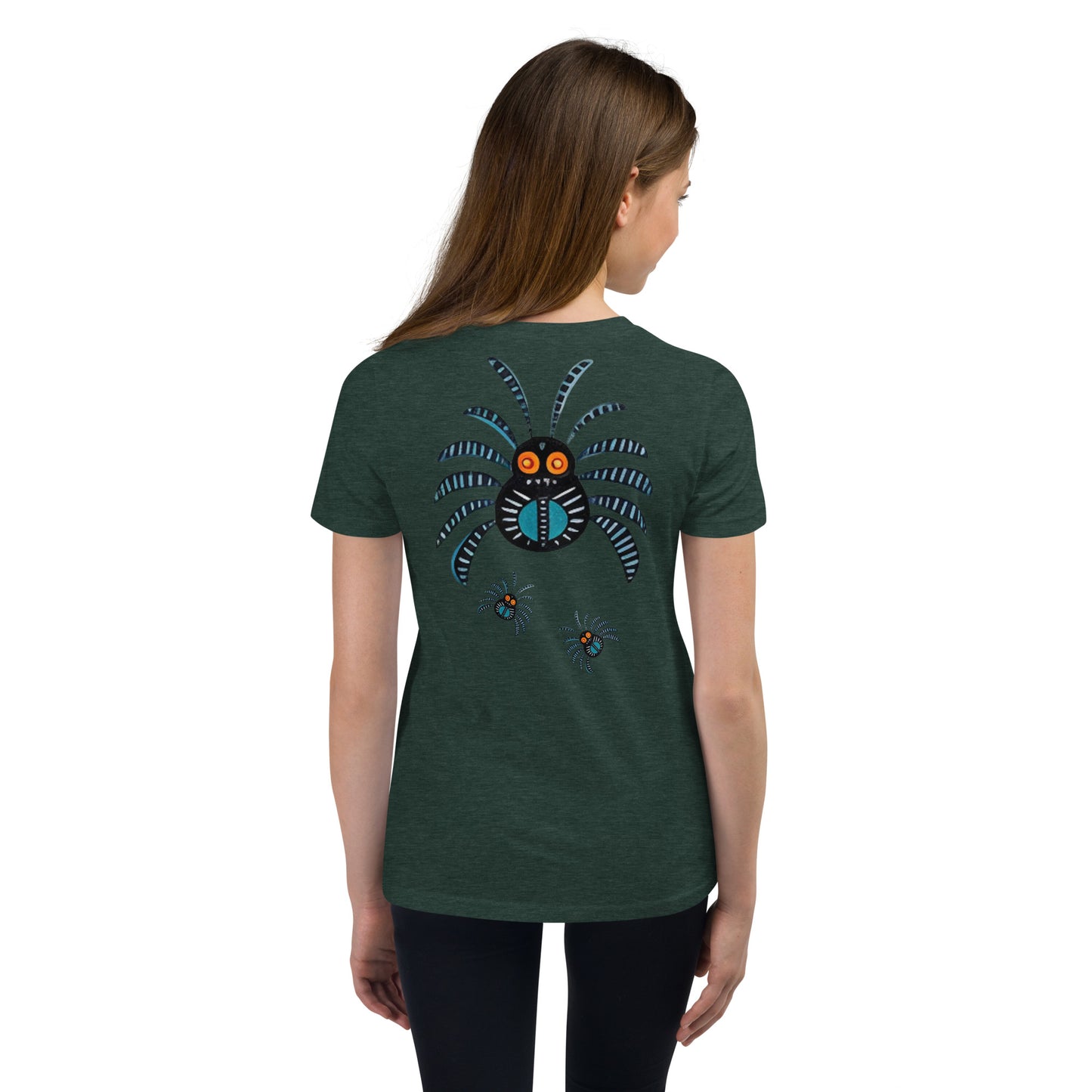 Striped Spider Critter #02 Youth Short Sleeve T-Shirt