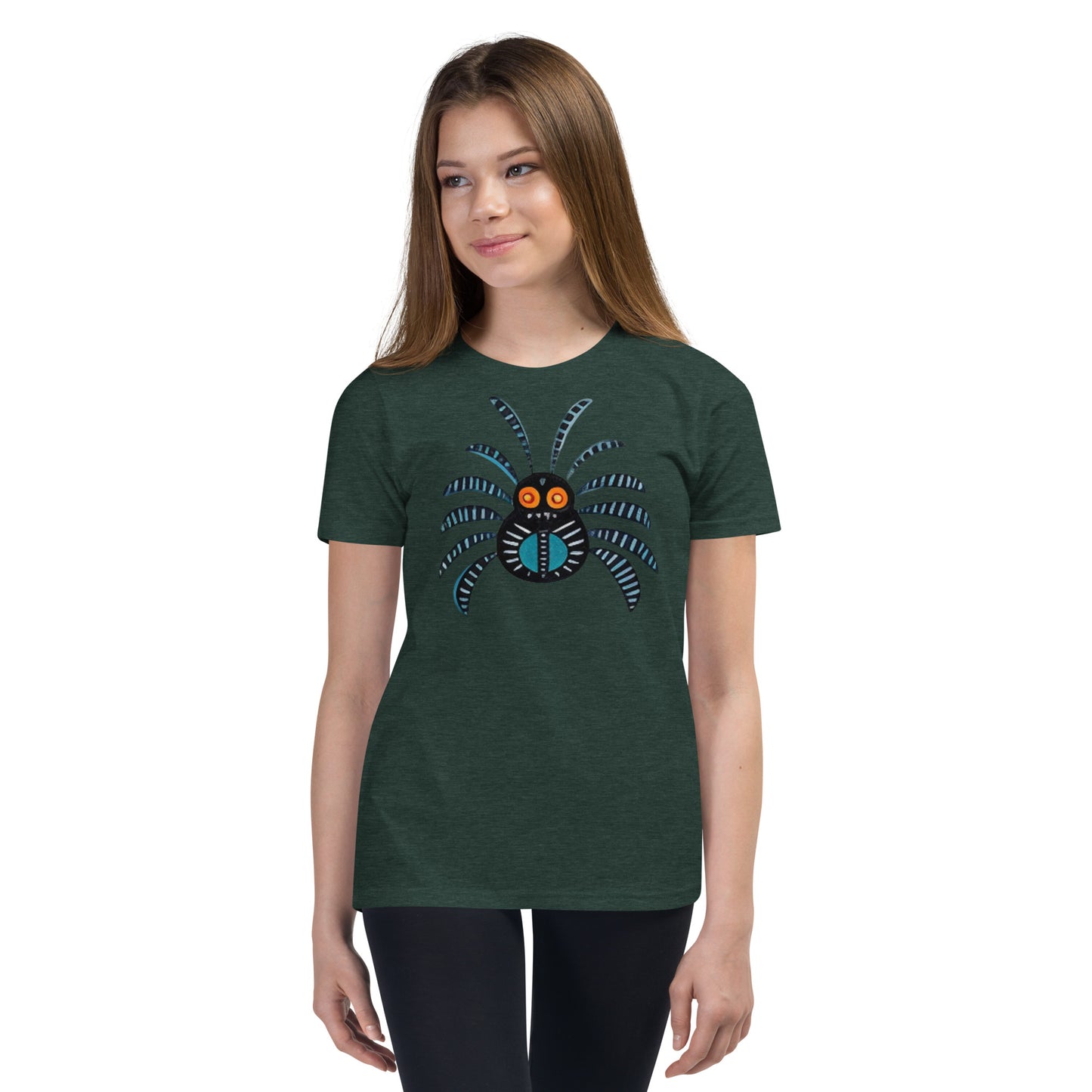 Striped Spider Critter #02 Youth Short Sleeve T-Shirt