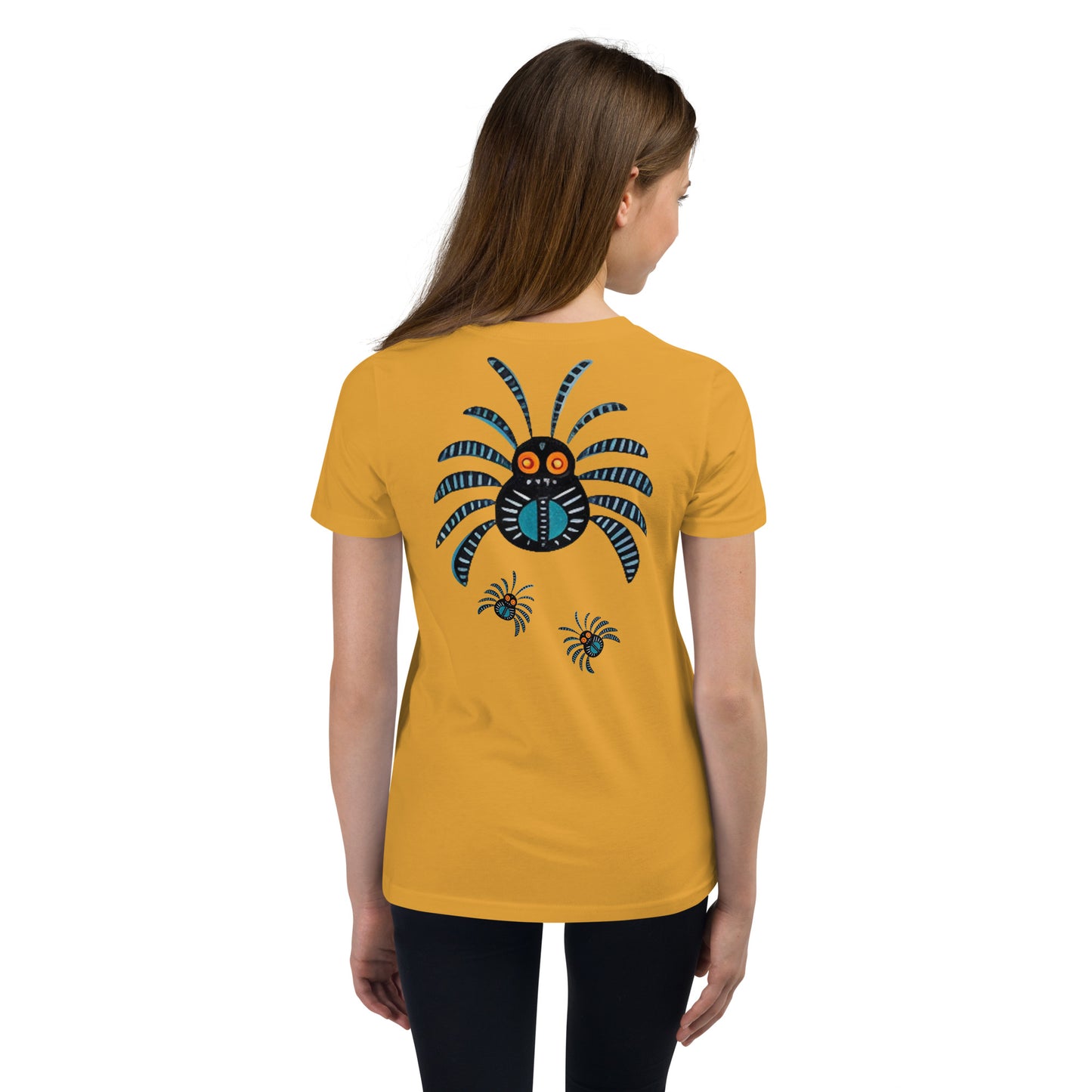 Striped Spider Critter #02 Youth Short Sleeve T-Shirt