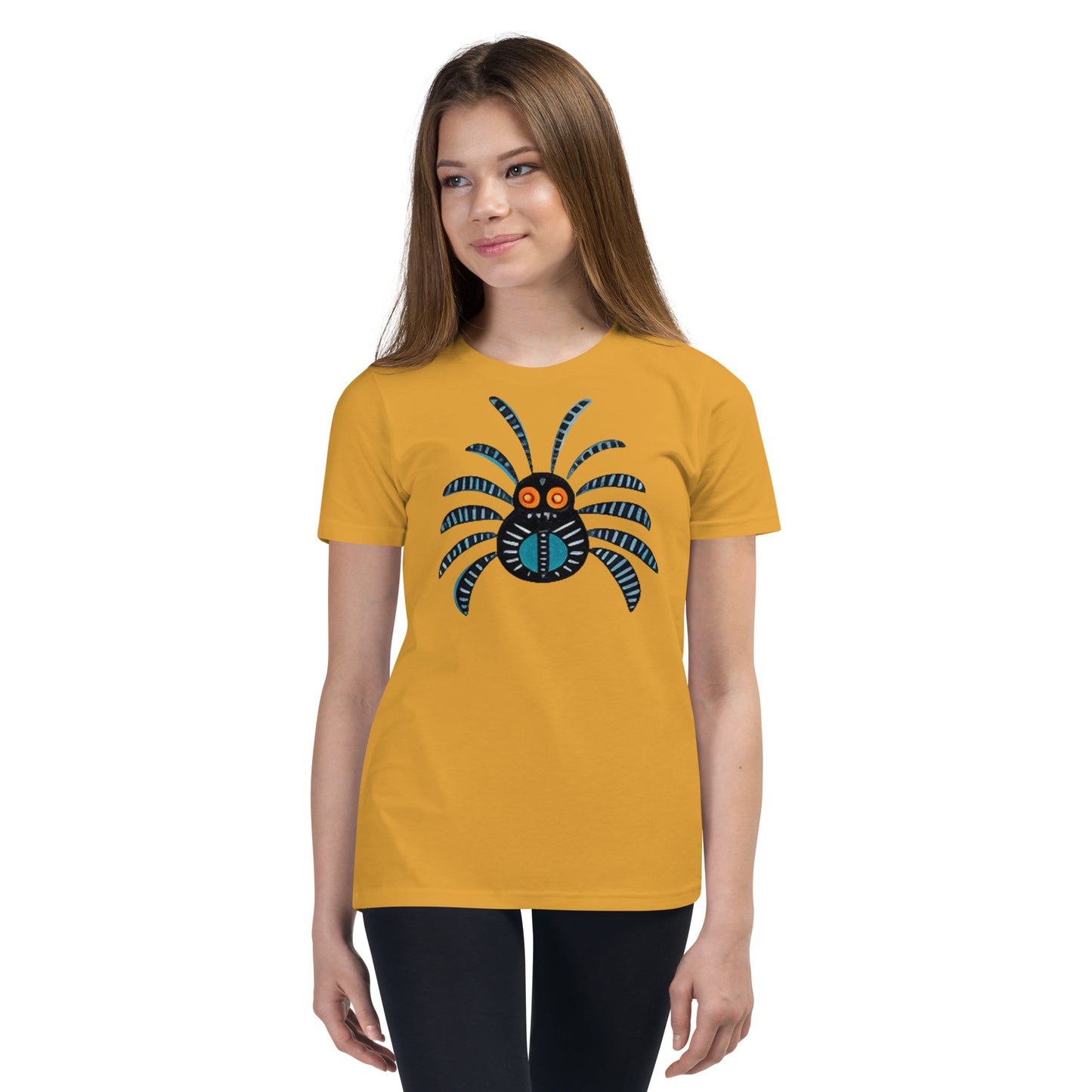 Striped Spider Critter #02 Youth Short Sleeve T-Shirt