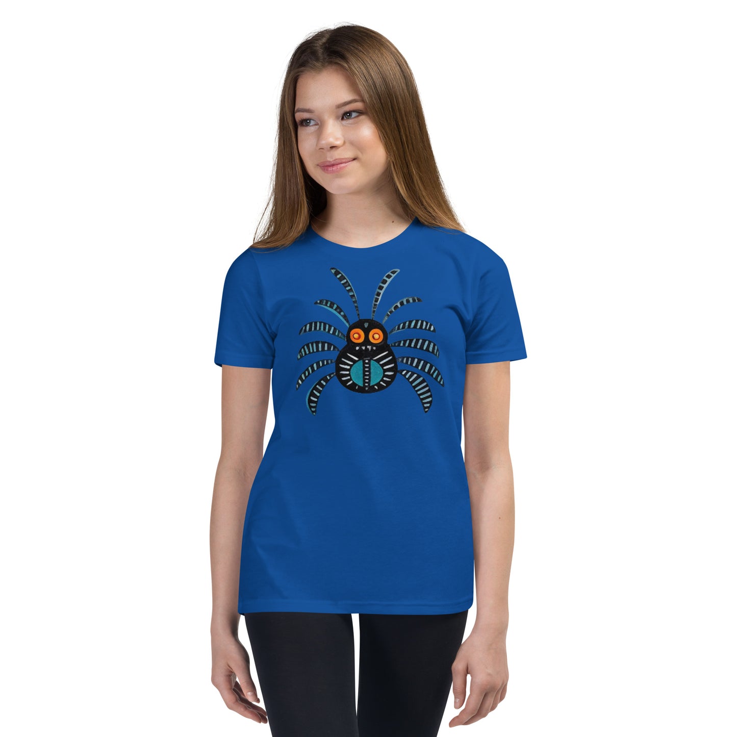 Striped Spider Critter #02 Youth Short Sleeve T-Shirt