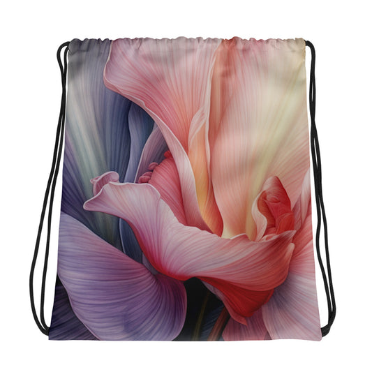 Twilight Tulip at Dawn Drawstring bag