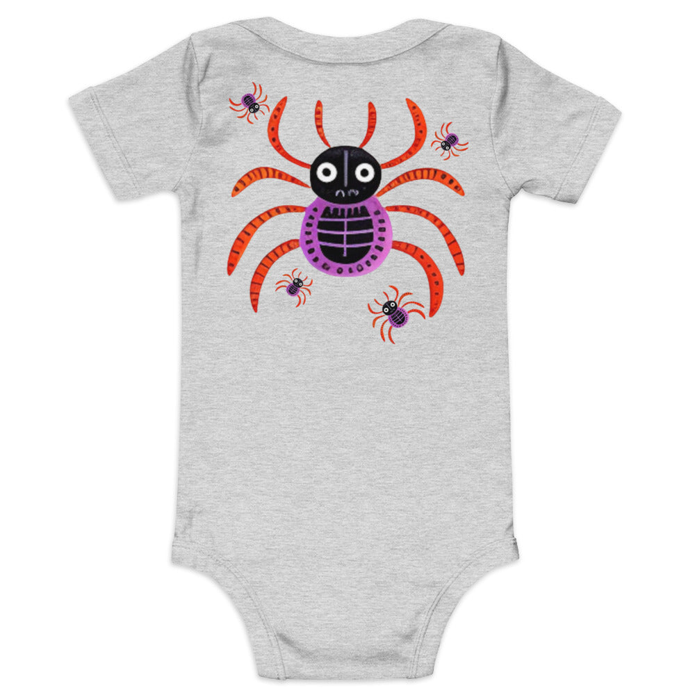 Striped Spider Critter #01 Baby short sleeve one piece