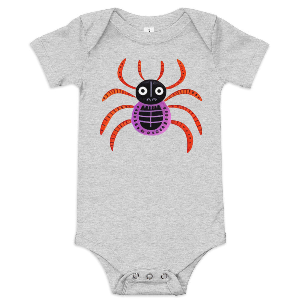 Striped Spider Critter #01 Baby short sleeve one piece