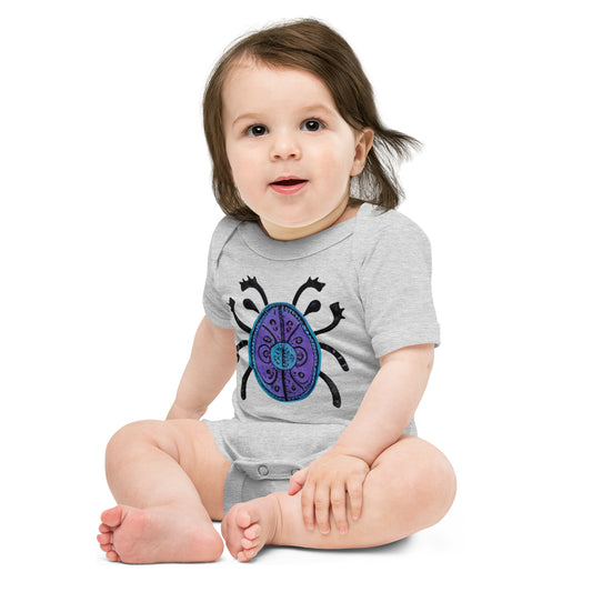 Striped Spider Critter #04 Baby short sleeve one piece