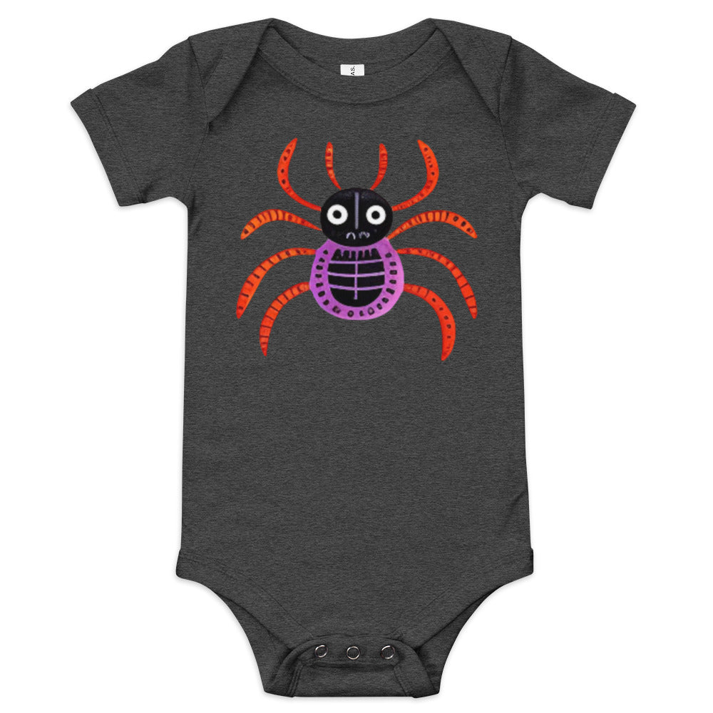 Striped Spider Critter #01 Baby short sleeve one piece