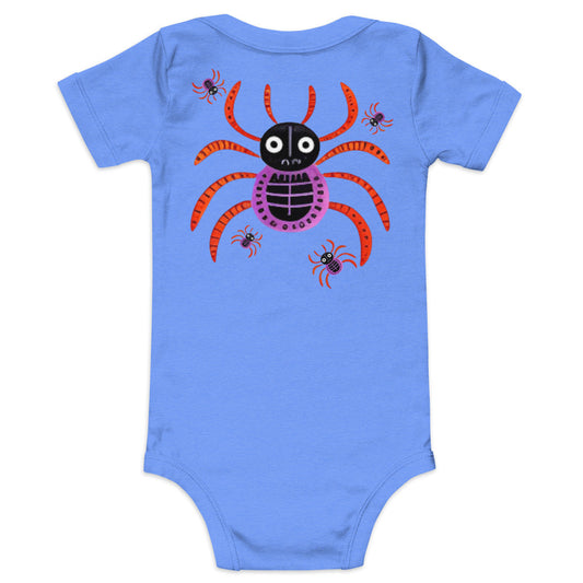 Striped Spider Critter #01 Baby short sleeve one piece