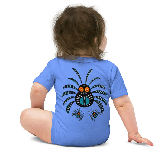 Striped Spider Critter #02 Baby short sleeve one piece