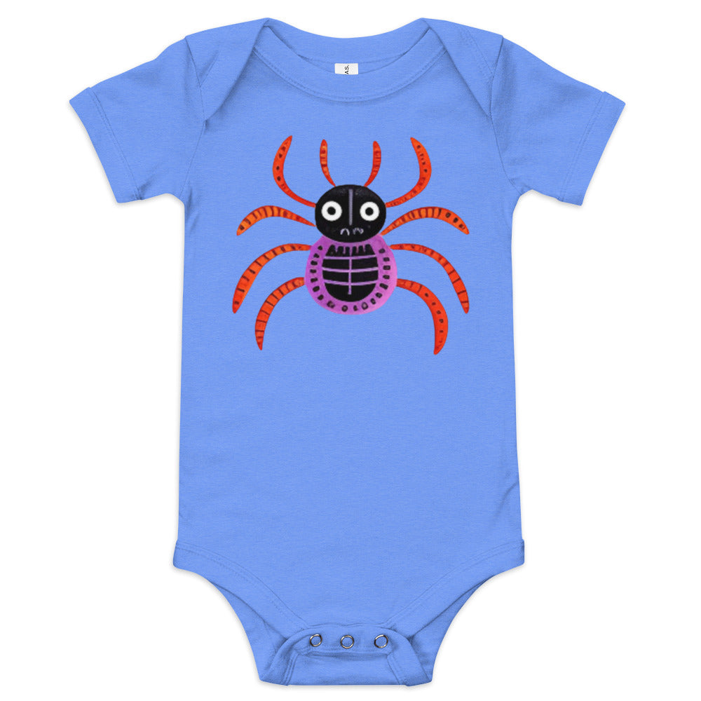 Striped Spider Critter #01 Baby short sleeve one piece