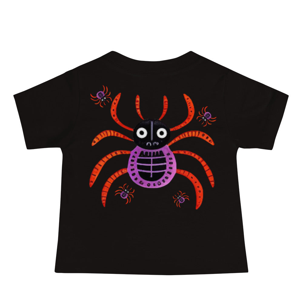 Striped Spider Critter #01 Baby Jersey Short Sleeve Tee