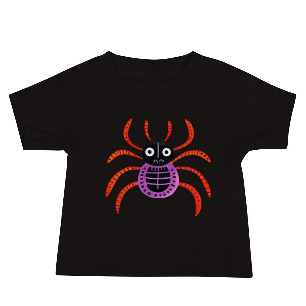 Striped Spider Critter #01 Baby Jersey Short Sleeve Tee