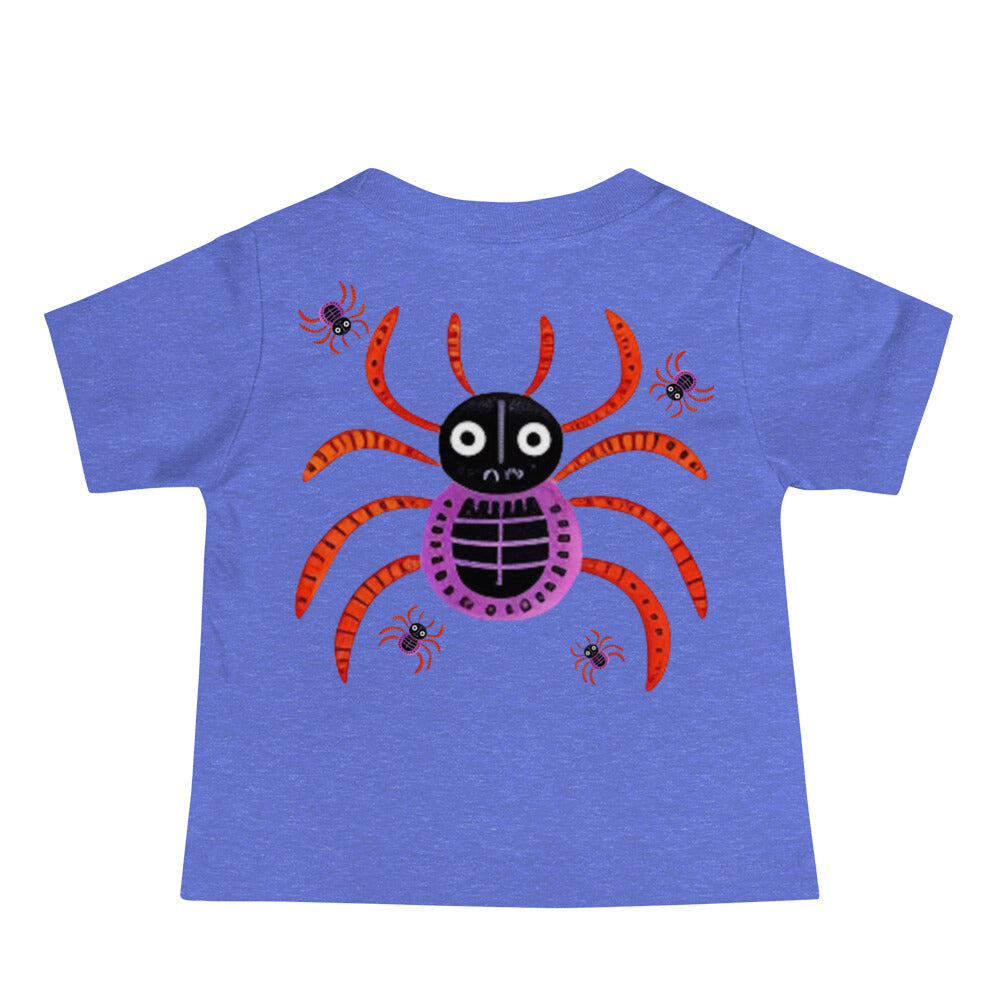 Striped Spider Critter #01 Baby Jersey Short Sleeve Tee