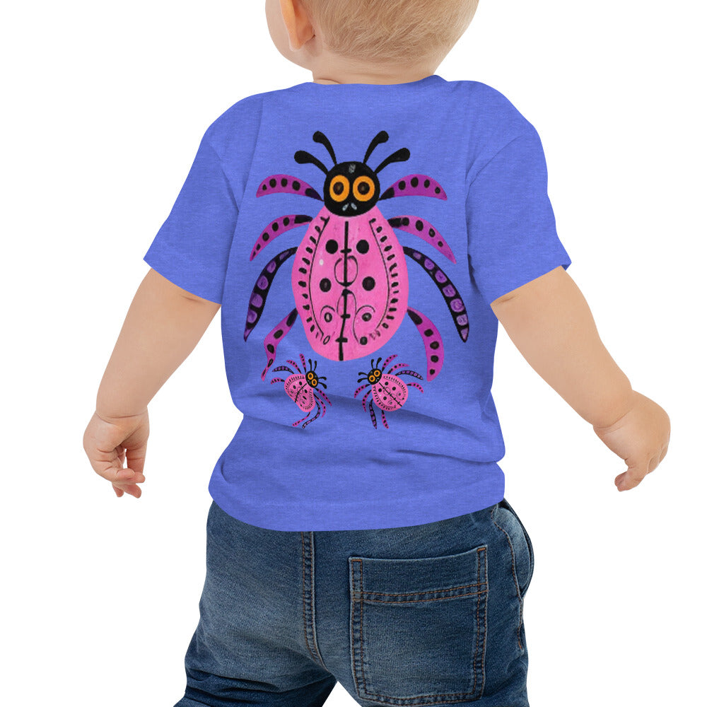 Striped Spider Critter #03 Baby Jersey Short Sleeve Tee