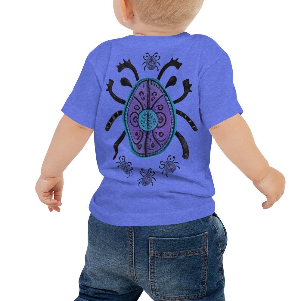 Striped Spider Critter #04 Baby Jersey Short Sleeve Tee