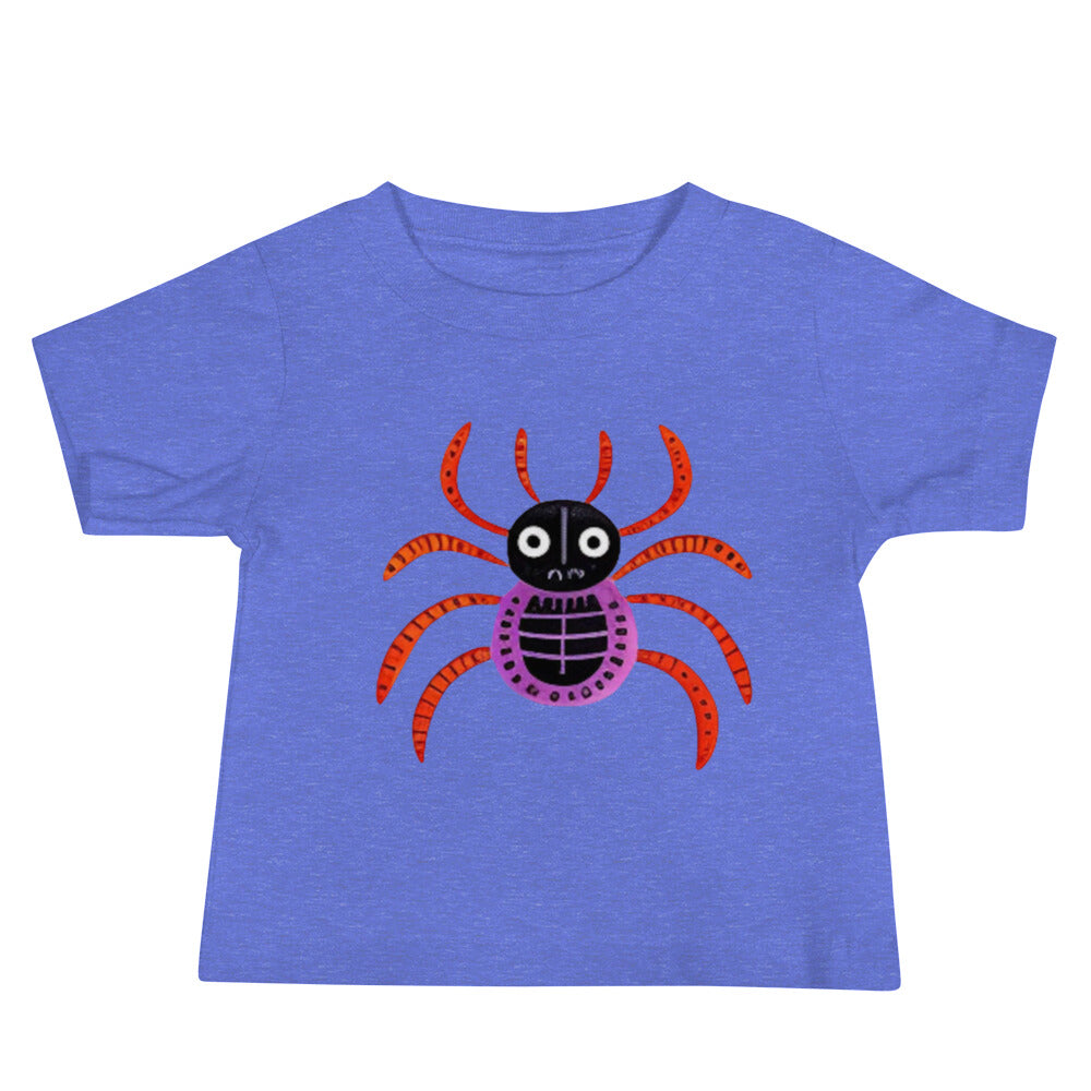 Striped Spider Critter #01 Baby Jersey Short Sleeve Tee