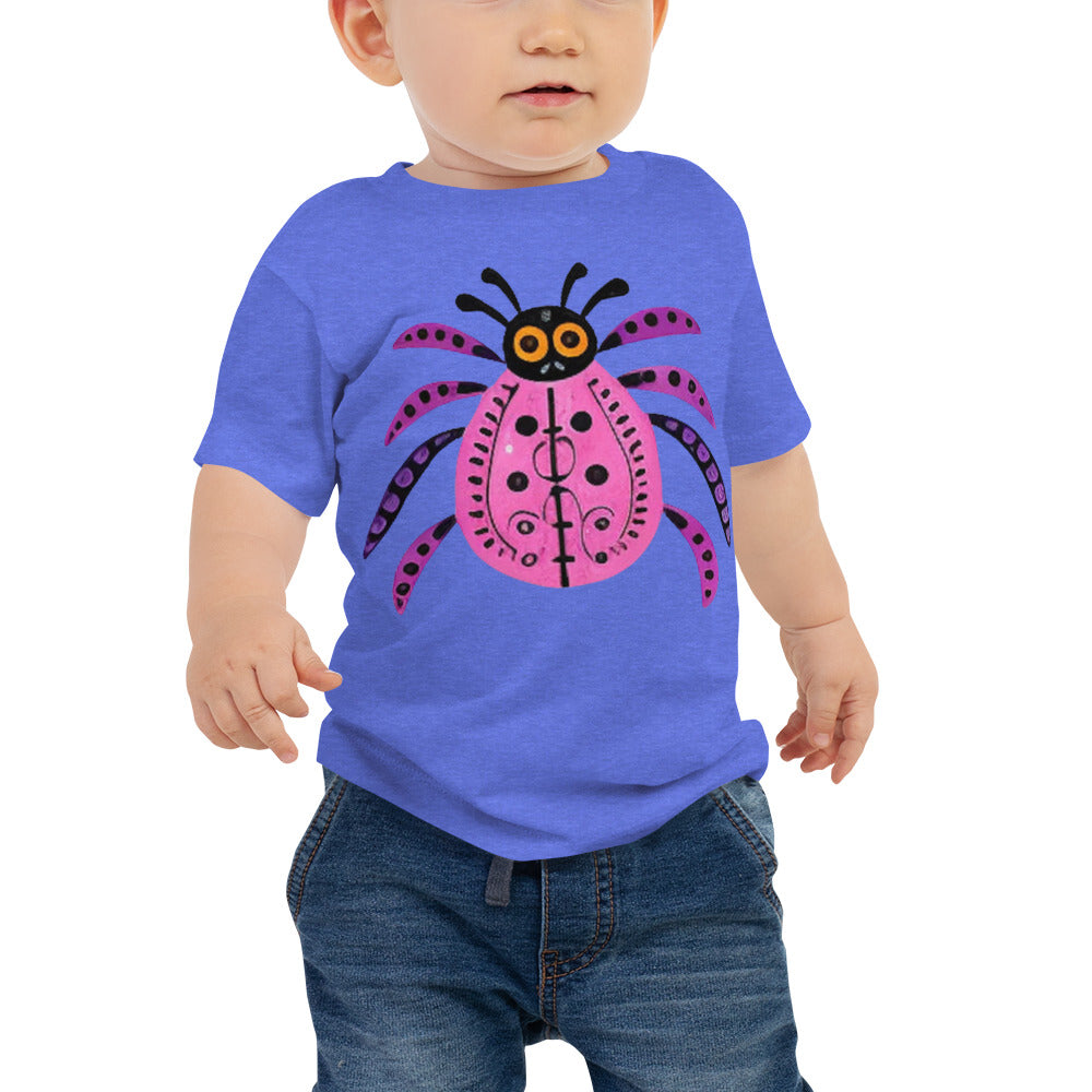 Striped Spider Critter #03 Baby Jersey Short Sleeve Tee