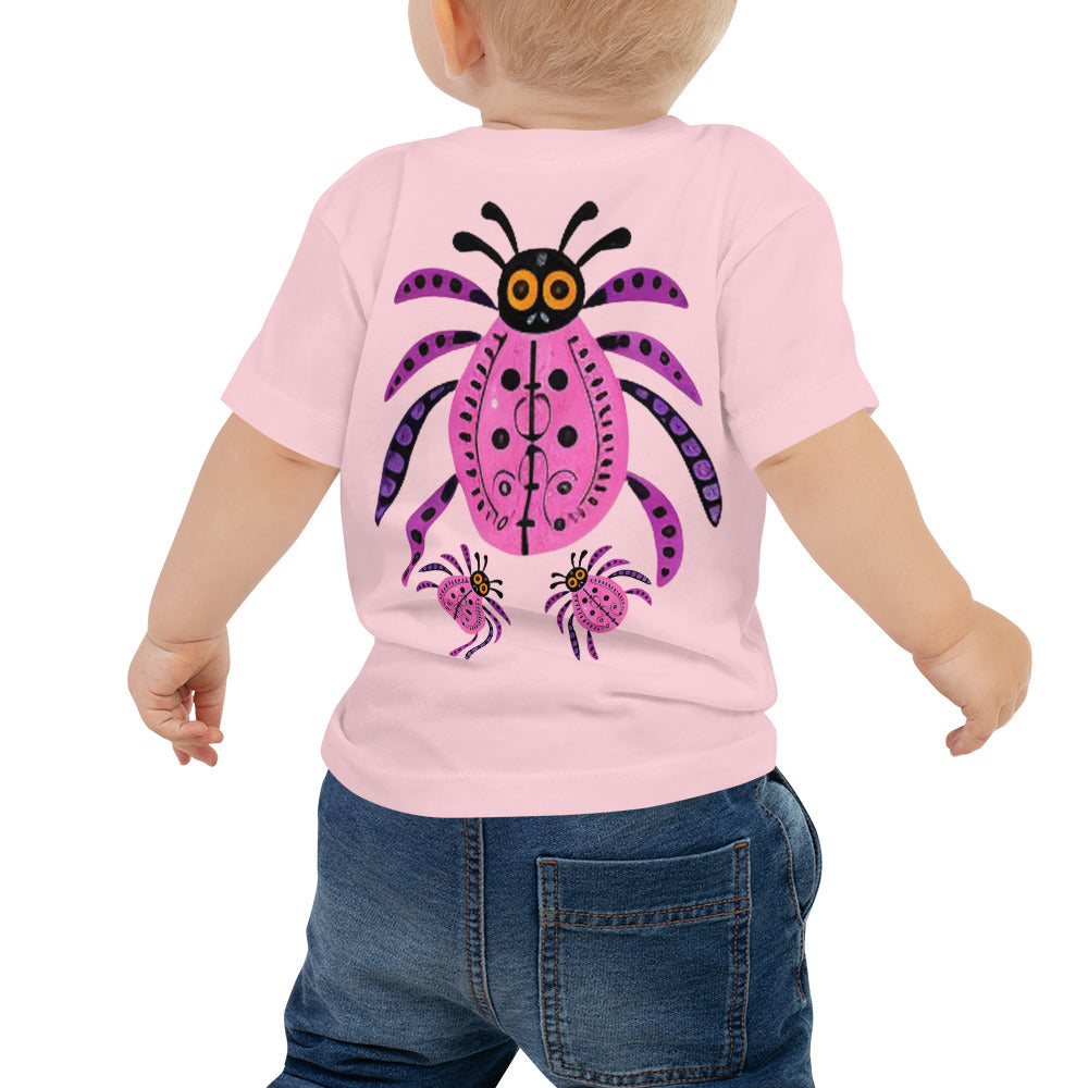 Striped Spider Critter #03 Baby Jersey Short Sleeve Tee