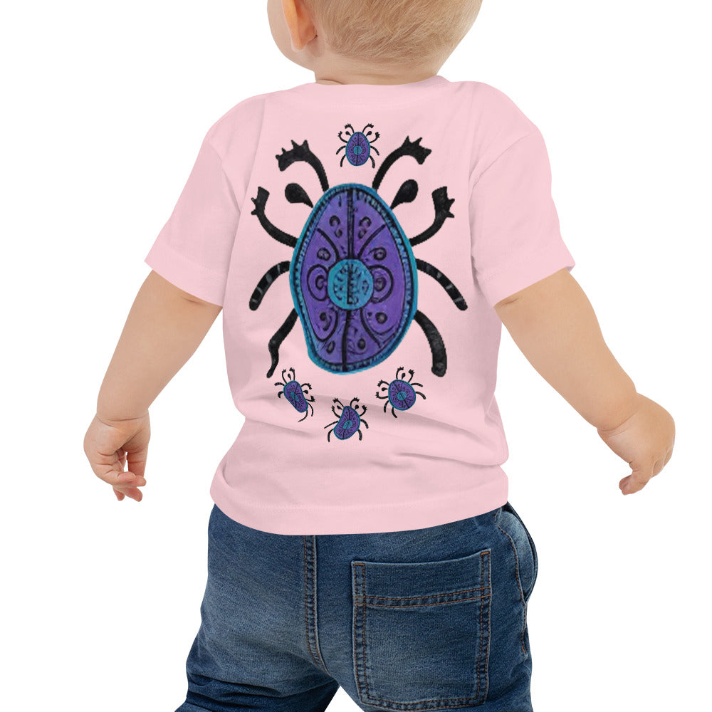 Striped Spider Critter #04 Baby Jersey Short Sleeve Tee