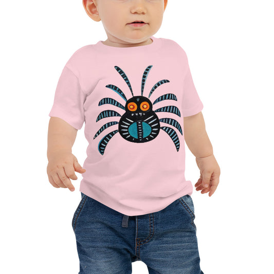 Striped Spider Critter #02 Baby Jersey Short Sleeve Tee