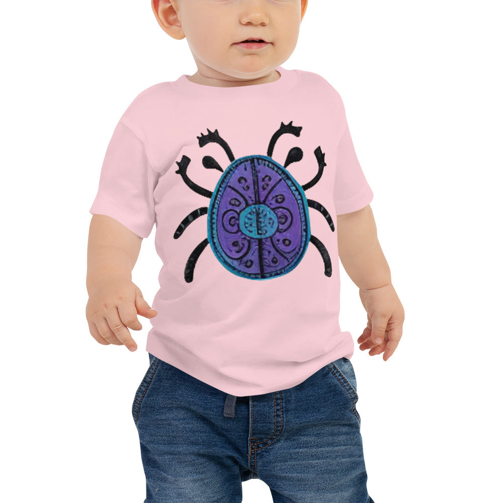 Striped Spider Critter #04 Baby Jersey Short Sleeve Tee