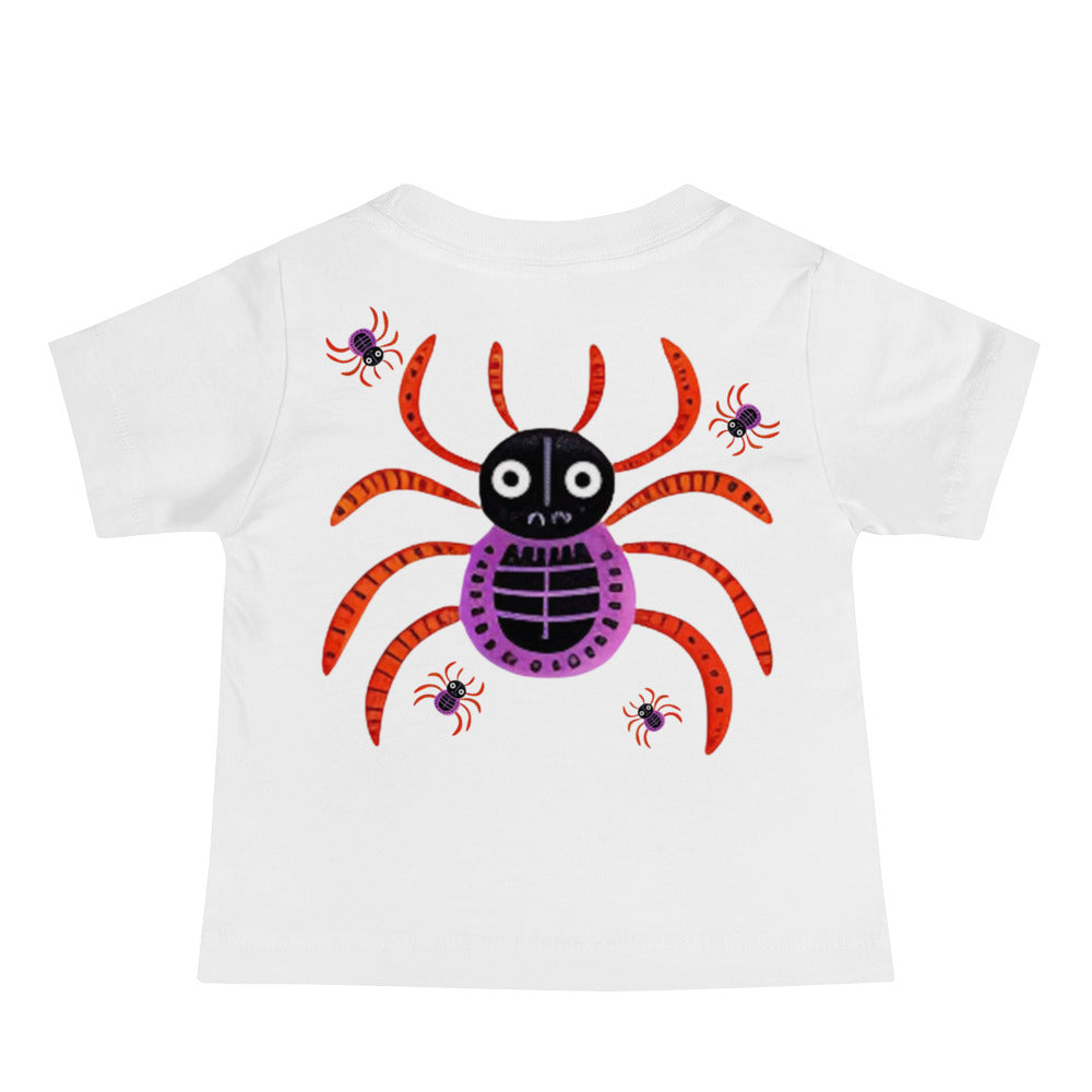 Striped Spider Critter #01 Baby Jersey Short Sleeve Tee