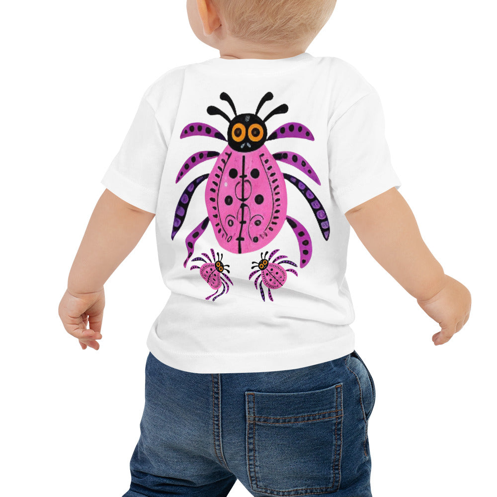 Striped Spider Critter #03 Baby Jersey Short Sleeve Tee