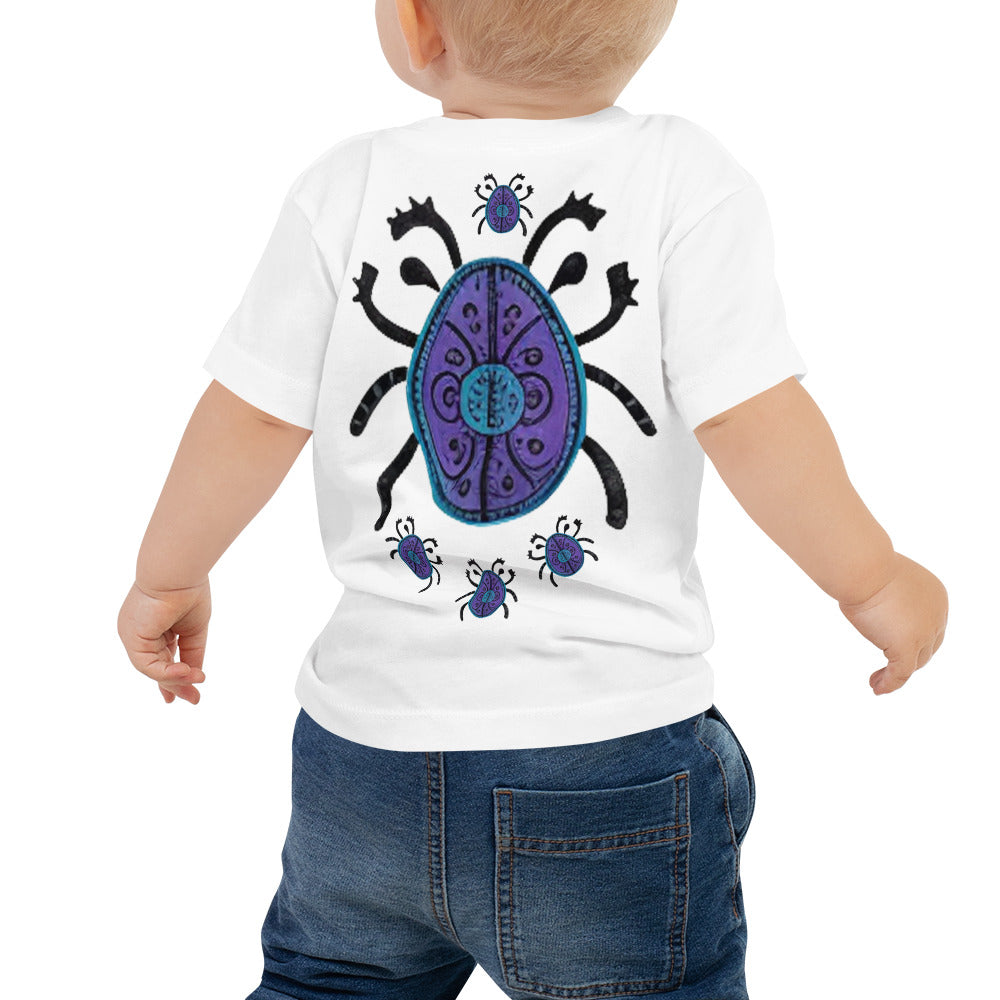 Striped Spider Critter #04 Baby Jersey Short Sleeve Tee