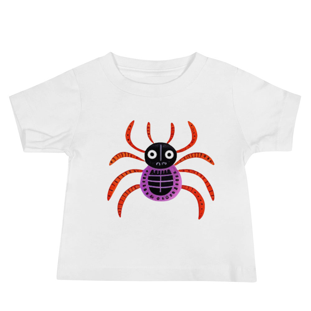 Striped Spider Critter #01 Baby Jersey Short Sleeve Tee