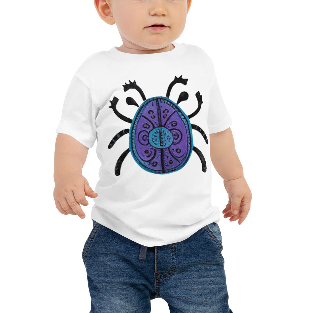 Striped Spider Critter #04 Baby Jersey Short Sleeve Tee