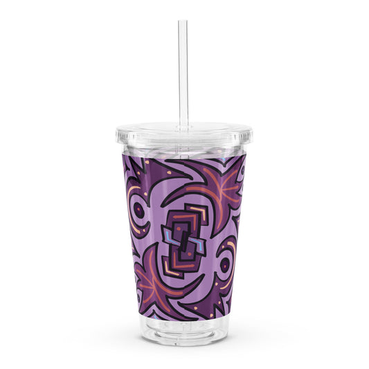 Clear plastic tumbler Raspberry Punch