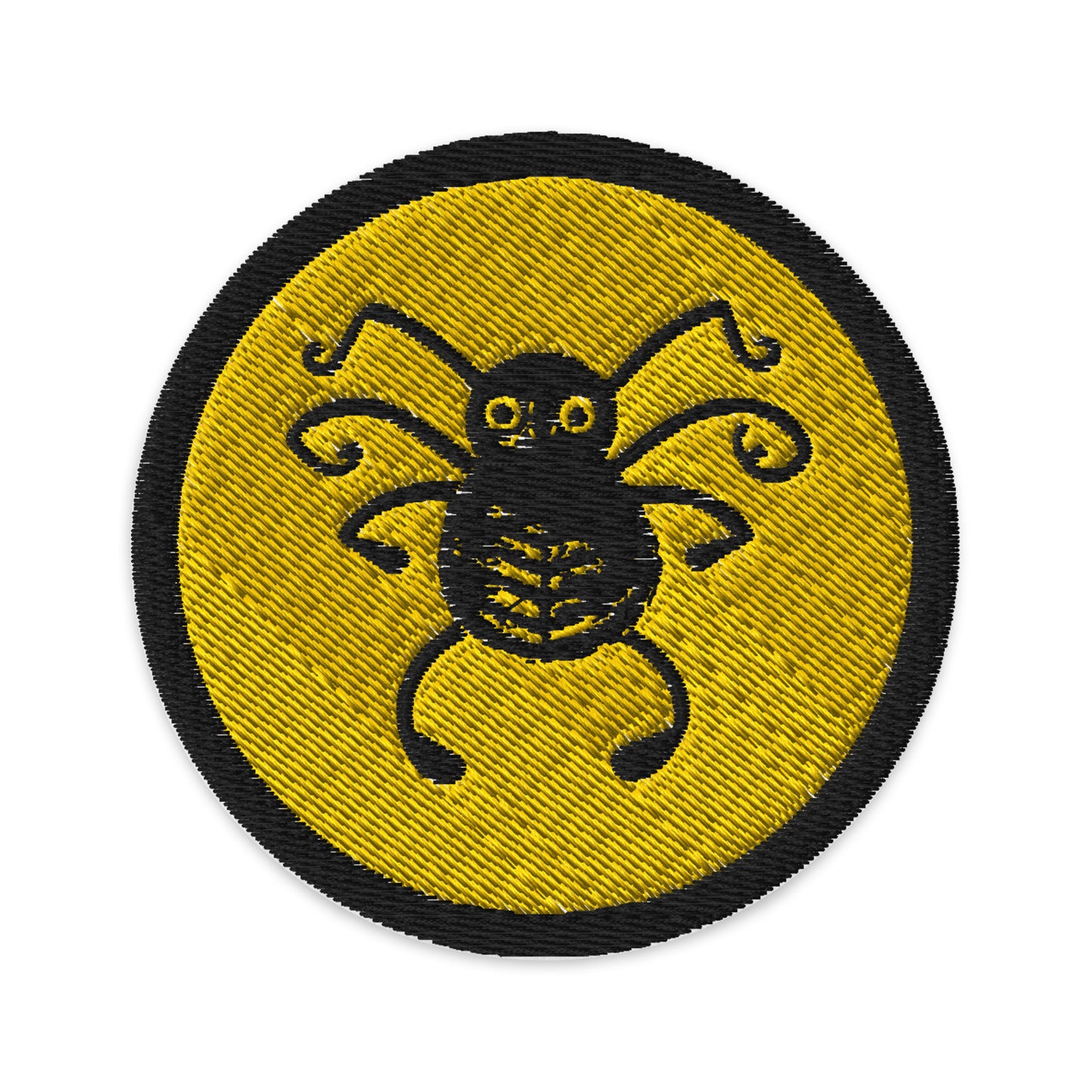 Striped Spider Critter #08 Circular Square Patch