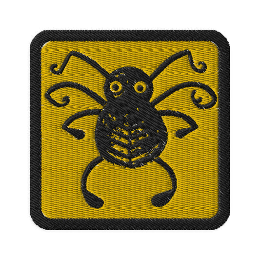 Striped Spider Critter #08 Square Embroidered patches