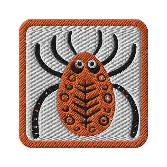 Striped Spider Critter #09 Embroidered patches