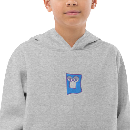 AEIOU "O" Embroidered Kids fleece hoodie