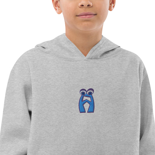 AEIOU "A" Embroidered Kids fleece hoodie