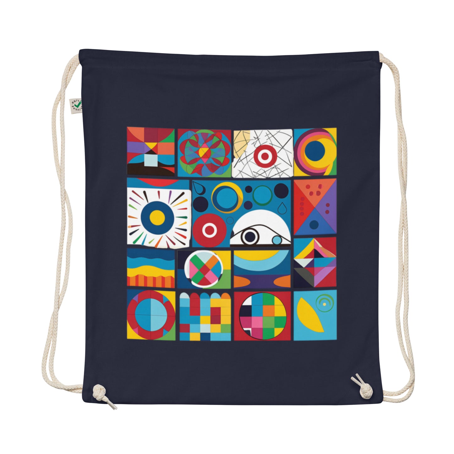 Elements of Art #13 Organic cotton drawstring bag