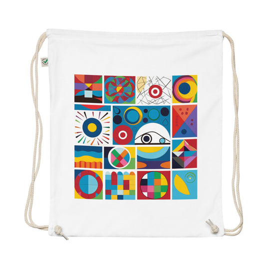 Elements of Art #13 Organic cotton drawstring bag