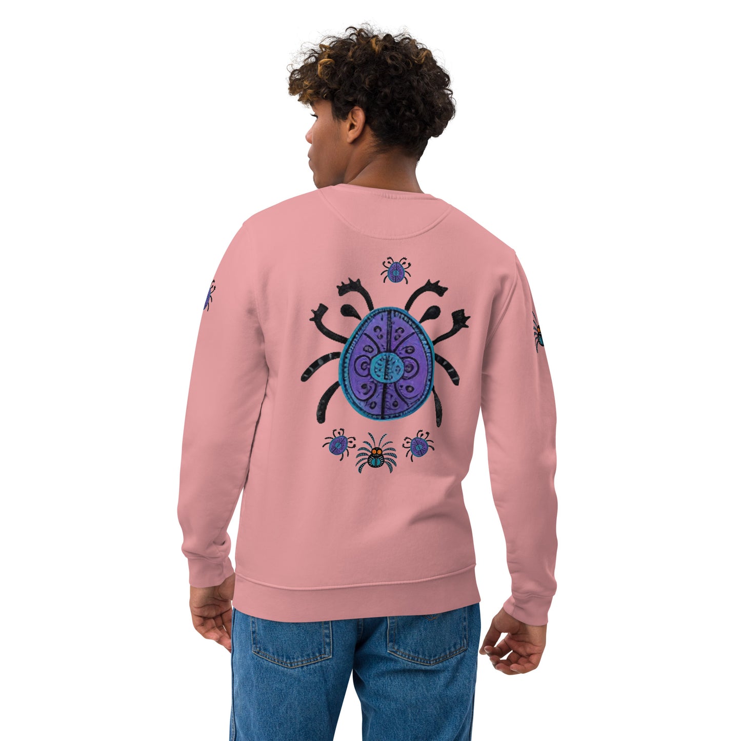 Striped Spider Critter #04 Unisex eco sweatshirt