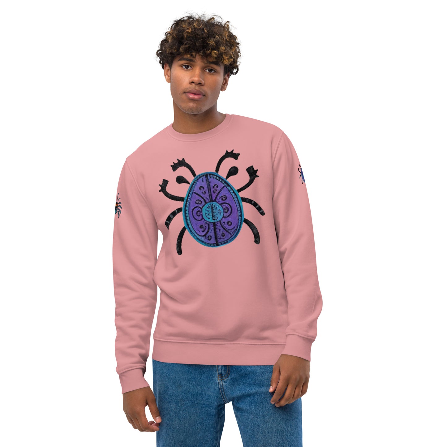 Striped Spider Critter #04 Unisex eco sweatshirt