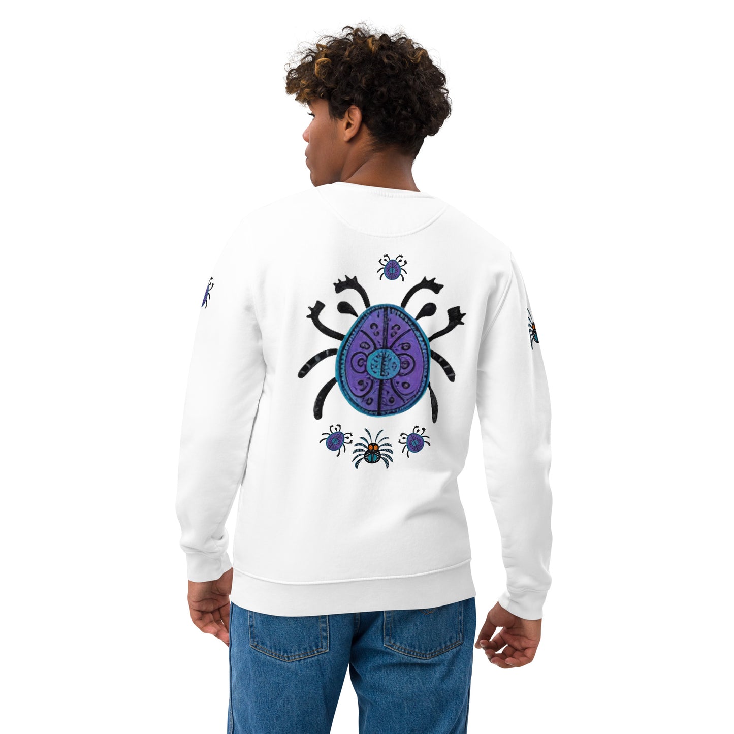 Striped Spider Critter #04 Unisex eco sweatshirt