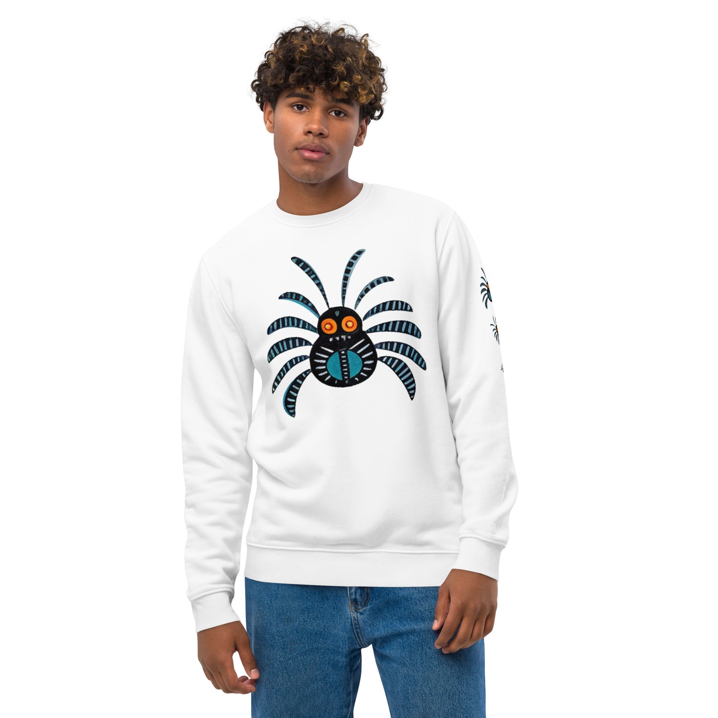 Striped Spider Critter #02 Unisex eco sweatshirt