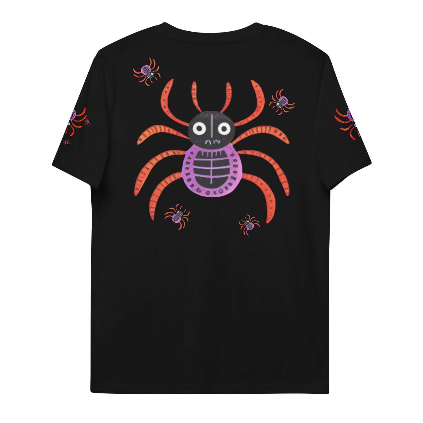 Striped Spider Critter #01 Unisex organic cotton t-shirt