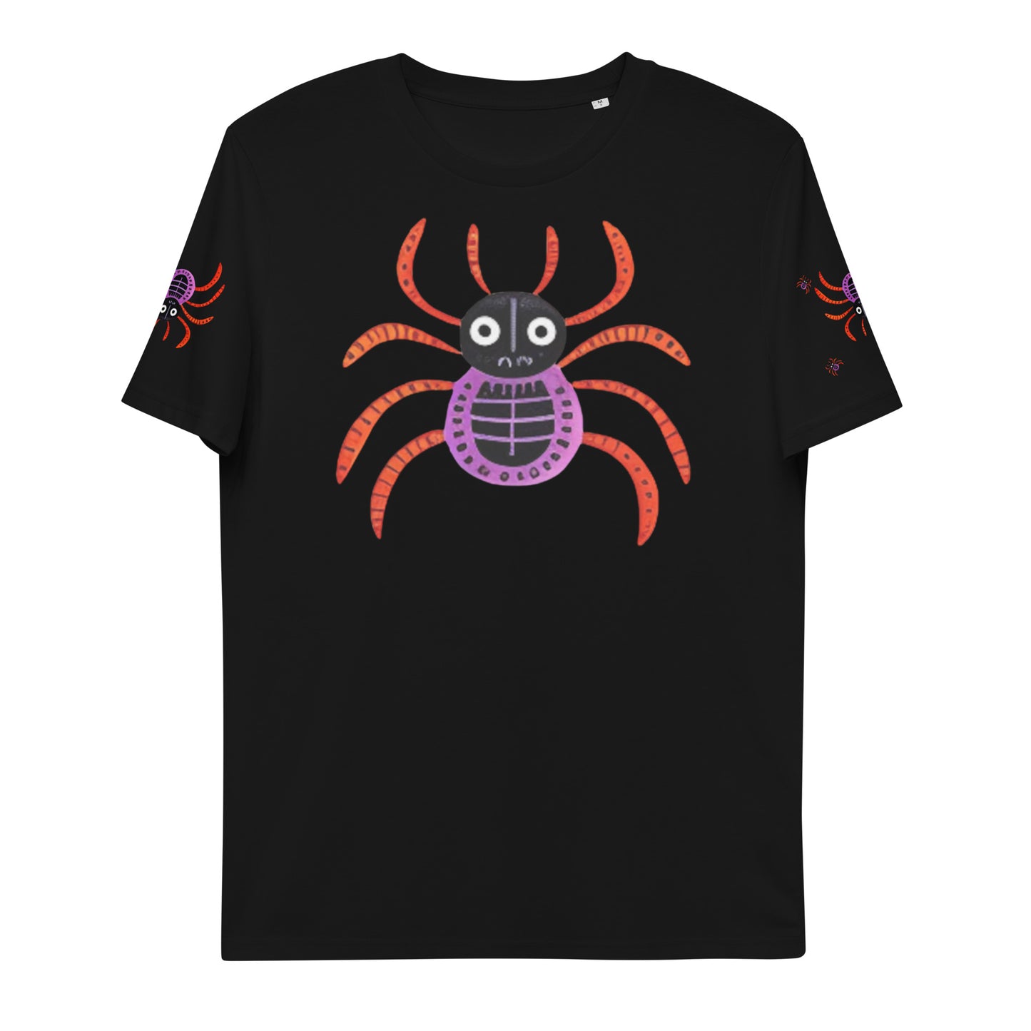 Striped Spider Critter #01 Unisex organic cotton t-shirt