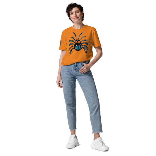 Striped Spider Critter #02 Unisex organic cotton t-shirt